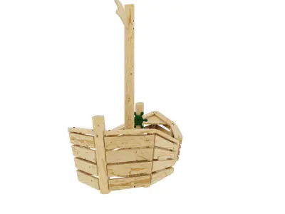 Small ship with floor 3D model