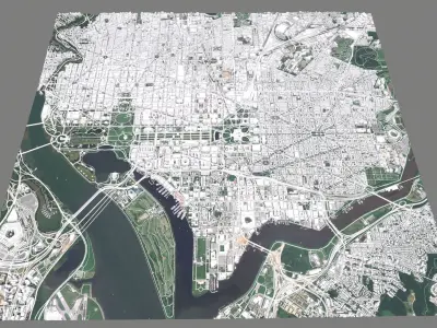 Cityscape Washington USA 3D model