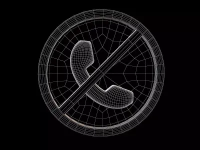 Prohibited Phone Symbol V1 004 Low-poly 3D model