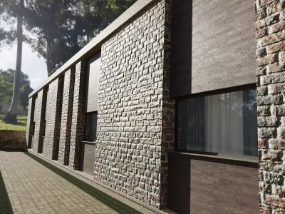 3D-Scene modern house in countryside Free 3D model