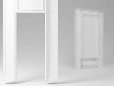 Modular Store Front Low-poly 3D model