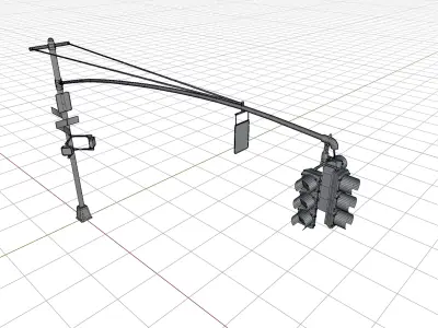 Urban Traffic Light 3D model