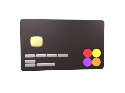Cartoon Credit Card v2 008 Low-poly 3D model
