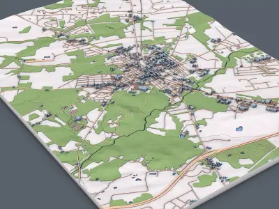 Gettysburg City in Pennsylvania United States 3D model