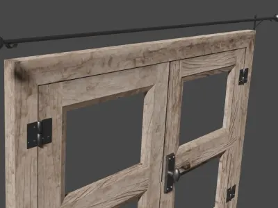 old wood window 3D model