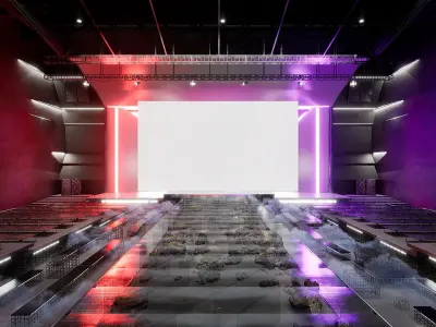 Glow Arena Stage Place 3D model