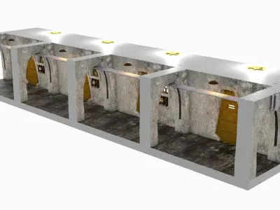 Jabbas Throne Room - Set 7B - Prison Area 1-6 scale Hottoys 3D print model