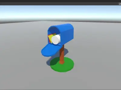 Home Mail Box Low-poly 3D model