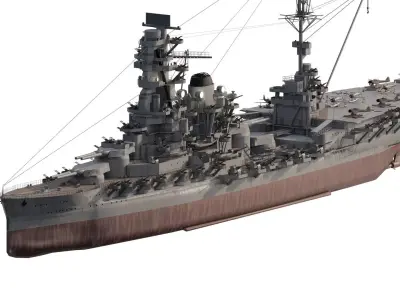 IMPERIAL JAPANESE NAVY WW2 BATTLE CRUISER 3D model