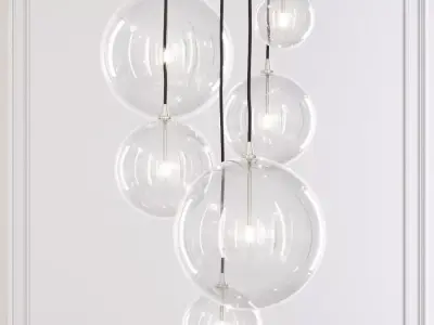 Restoration Hardware Glass Globe Mobile Pendant compilation 3D model