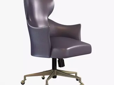 Custom made leather office armchair 3D model