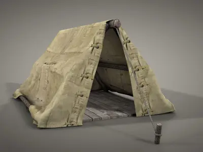 Survival Camping Gear Set 3D model