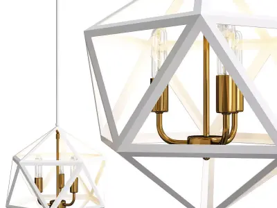 MODERN DIAMOND PRISM LANTERN Low-poly 3D model