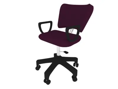 Office Chair Purple Low-poly 3D model