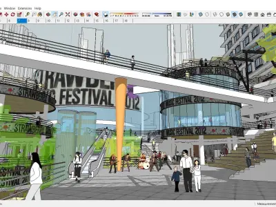 Sketchup Shopping Center F9 3D model