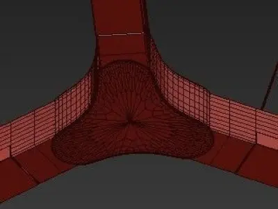 Quad Y LED Chandelier by Sonneman 3D model
