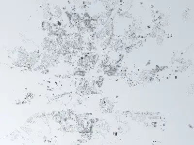 Kaliningrad Streets and Buildings 3D model