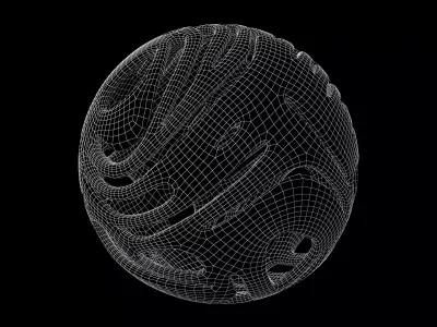 Abstract Sphere v14 003 Low-poly 3D model