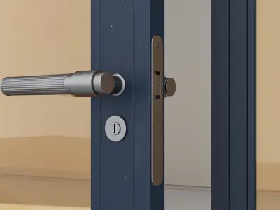 Aluminium door 357 3D model