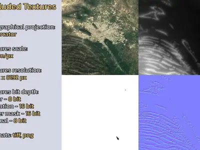 Monterrey Mexico City Landscape 3D Model 3D model