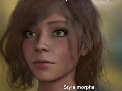 Rosalina Hair for G8F and G9 3D model