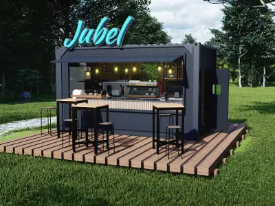 Cafe Shop Container 3D model