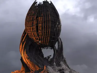 Dragon Egg Mountain shell  3D model