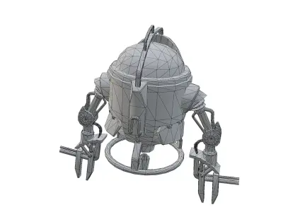 Mech Drone Low-poly 3D model