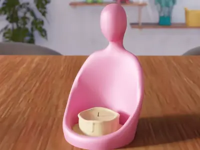 Tea Light Holder Woman - 313 3D print model