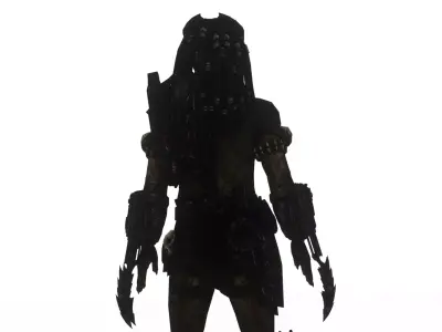 Predator Wolf Highly Detailed Rigged 3D Model Low-poly 3D model