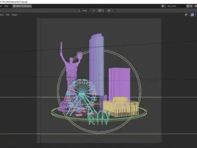 Kyiv city Free 3D model