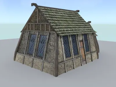 Medieval Village House 2 Low-poly 3D model