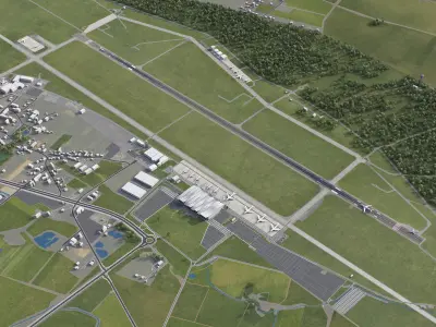 Wroclaw - Airport - WRO Low-poly 3D model
