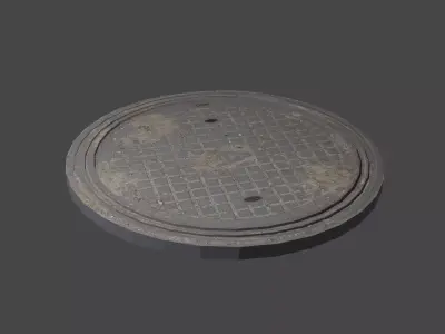Swedish low poly well Low-poly 3D model