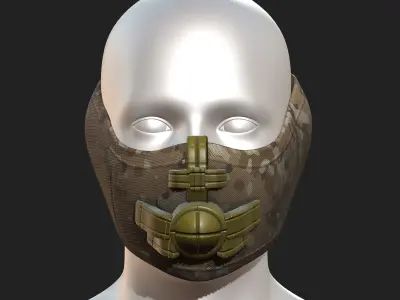 Helmet scifi gas mask helmet protection scifi  Low-poly 3D model