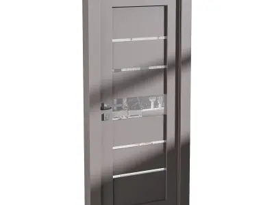 Modern entrance door 76 3D model