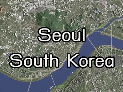 Seoul South Korea - city and urban 3D model