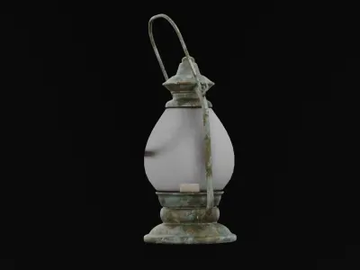 Iron Lantern Low-poly 3D model