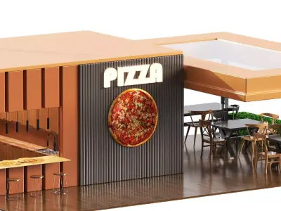 Pizza Market Low-poly 3D model