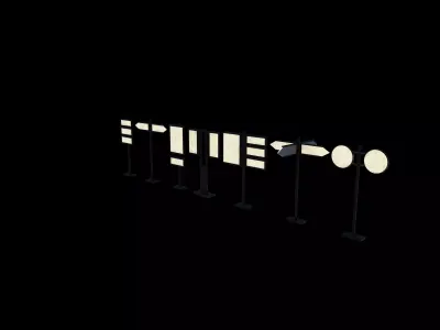 outdoor street billboard 3D model