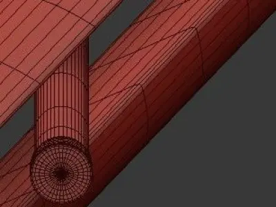WUNDERLICHT three gold cylinders hanging from ceiling 3D model