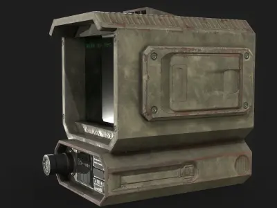 Sci-Fi Monitor Low-poly 3D model