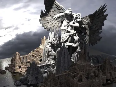 Fallen Angel Serpents Entrance 3D model