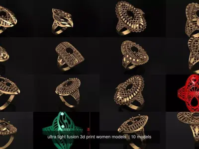 ultra light fusion 3d print women models  3D Model Pack