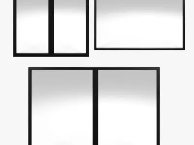 Balcony Door and Windows 02 3D model