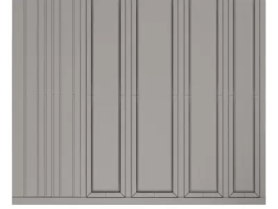 Wall panel 0245-3-shpon 3D model