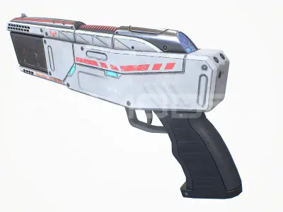Light Laser Gun PBR Low-poly 3D model