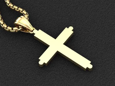 Cross Light Gold 3CP065 3DM STL 3D model