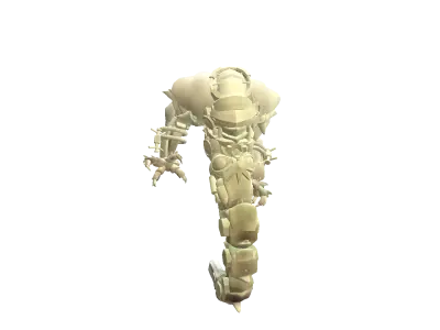 Droid humanoid Low-poly 3D model