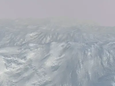 Glacier sheet of paper 3D model